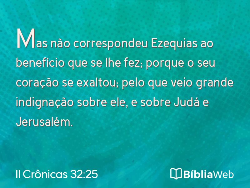 II Crônicas 32:25 em imagem para compartilhar