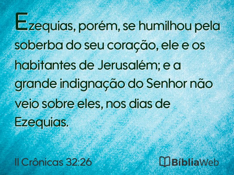 II Crônicas 32:26 em imagem para compartilhar