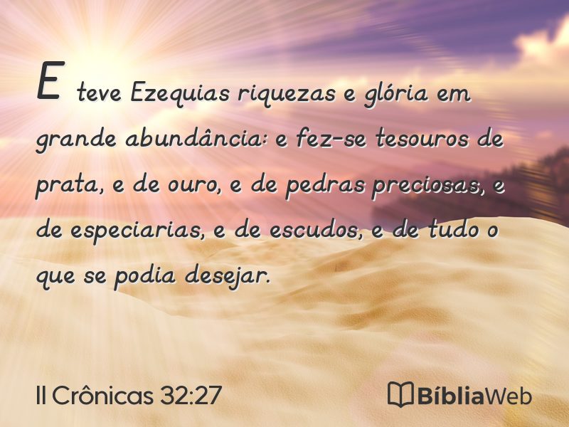 II Crônicas 32:27 em imagem para compartilhar