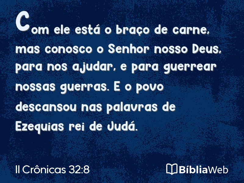II Crônicas 32:8 em imagem para compartilhar