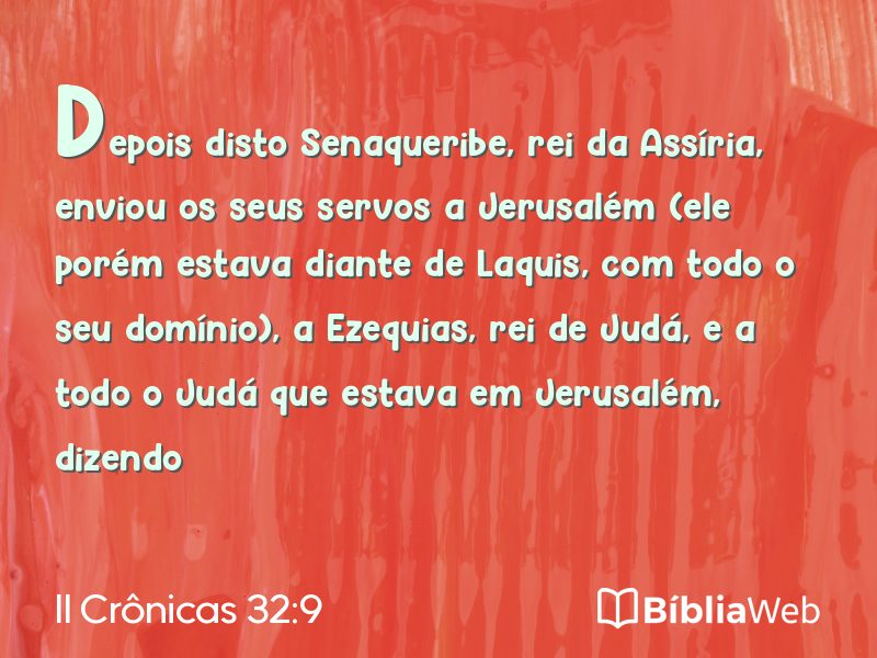II Crônicas 32:9 em imagem para compartilhar