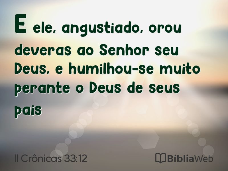 II Crônicas 33:12 em imagem para compartilhar