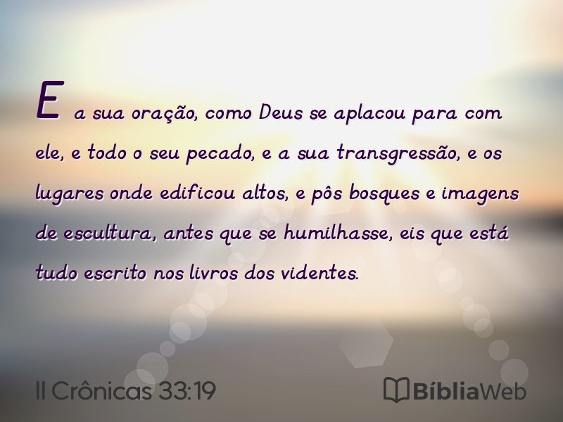 II Crônicas 33:19 em imagem para compartilhar
