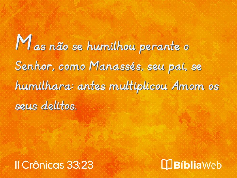 II Crônicas 33:23 em imagem para compartilhar