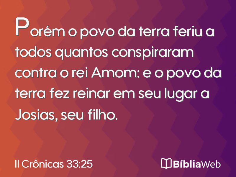 II Crônicas 33:25 em imagem para compartilhar