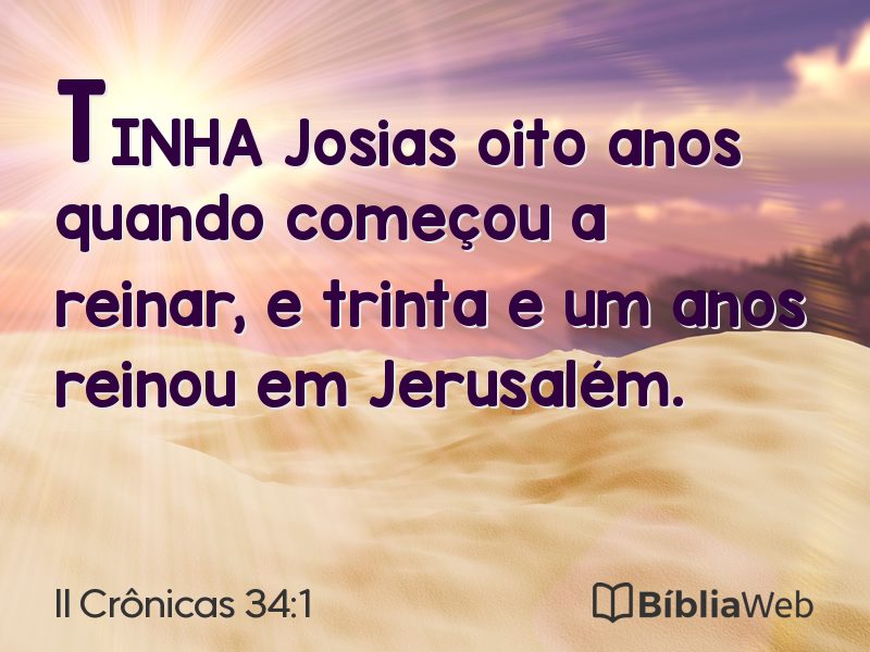 II Crônicas 34:1 em imagem para compartilhar
