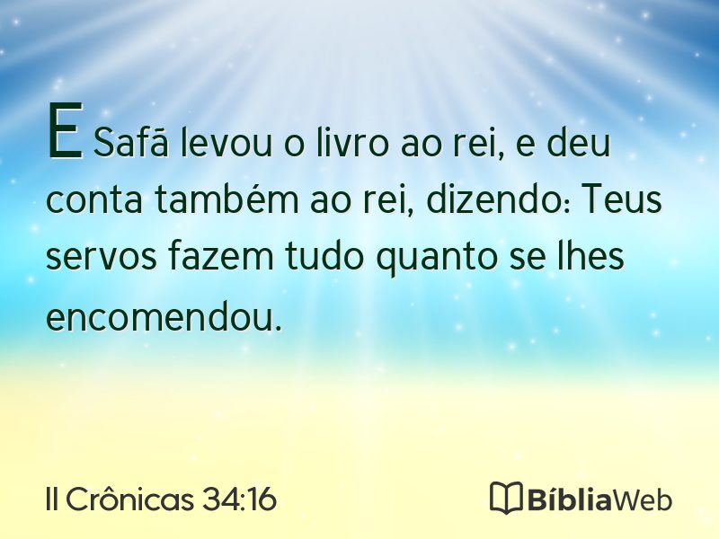 II Crônicas 34:16 em imagem para compartilhar