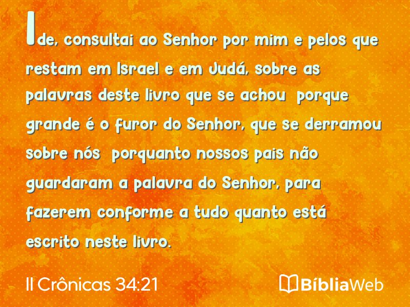 II Crônicas 34:21 em imagem para compartilhar