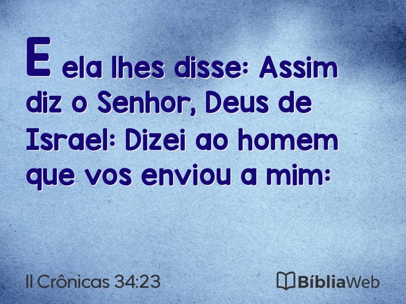 II Crônicas 34:23 em imagem para compartilhar