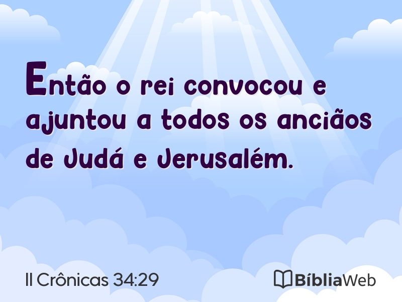 II Crônicas 34:29 em imagem para compartilhar