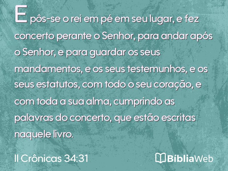 II Crônicas 34:31 em imagem para compartilhar