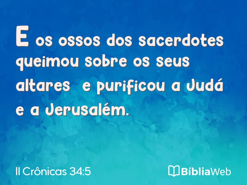 II Crônicas 34:5 em imagem para compartilhar
