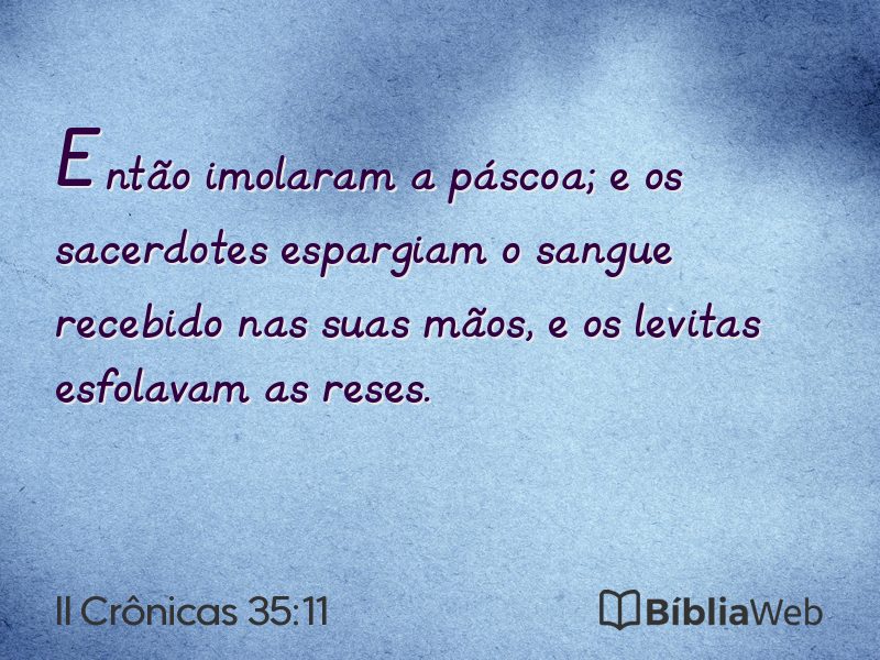 II Crônicas 35:11 em imagem para compartilhar
