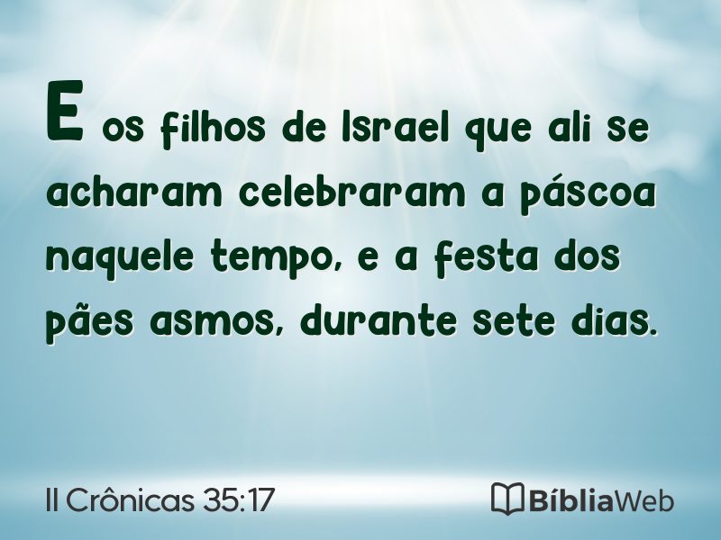 II Crônicas 35:17 em imagem para compartilhar