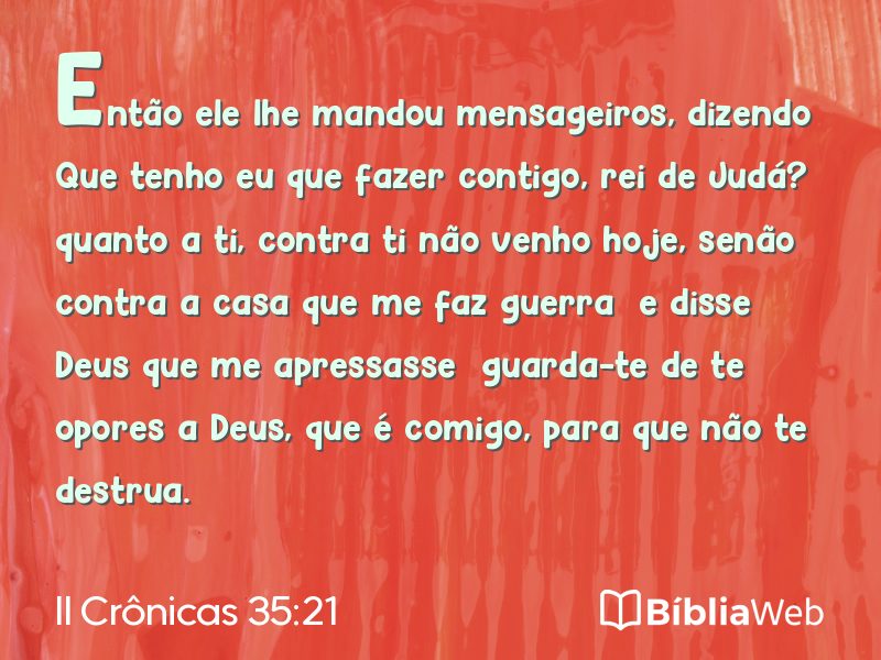 II Crônicas 35:21 em imagem para compartilhar