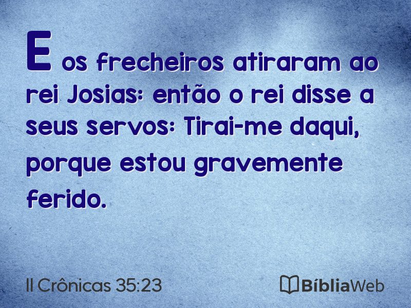 II Crônicas 35:23 em imagem para compartilhar