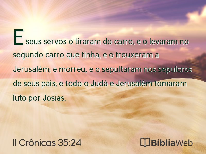 II Crônicas 35:24 em imagem para compartilhar
