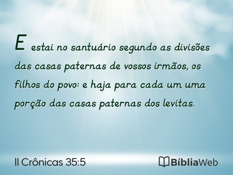 II Crônicas 35:5 em imagem para compartilhar