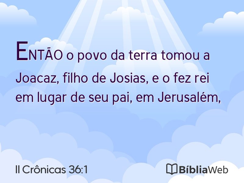 II Crônicas 36:1 em imagem para compartilhar