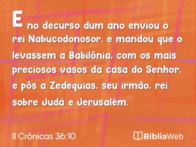 II Crônicas 36:10 em imagem para compartilhar