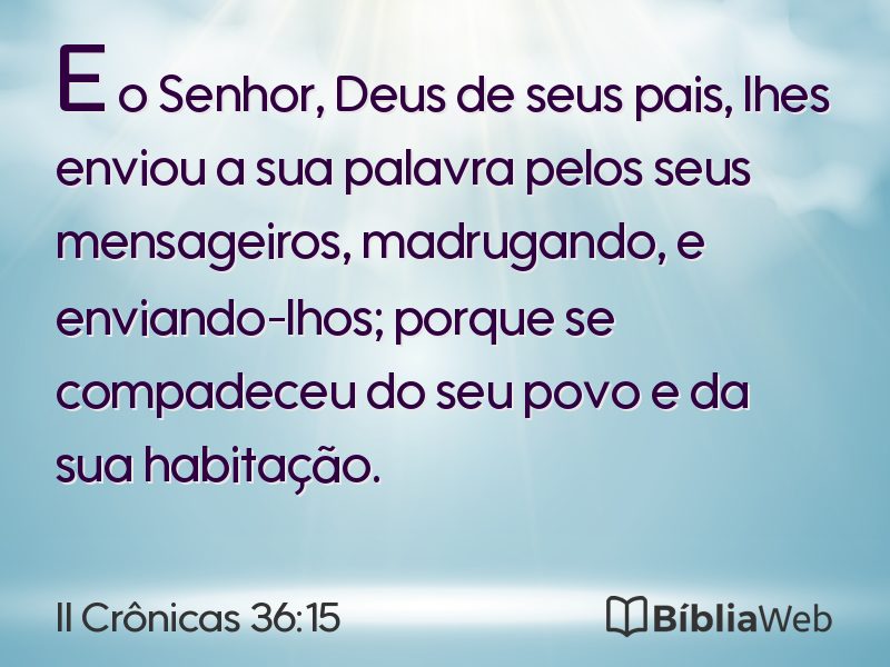 II Crônicas 36:15 em imagem para compartilhar
