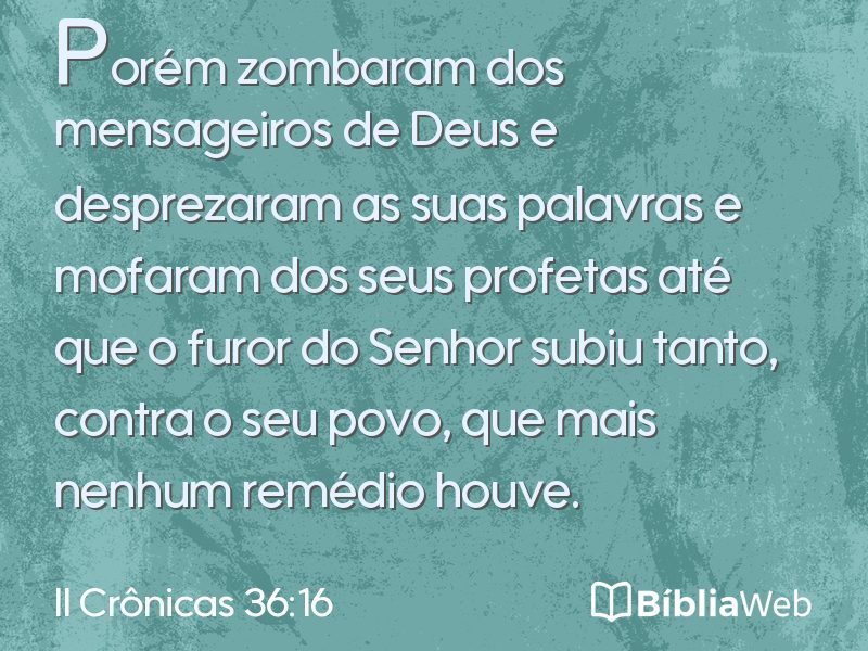 II Crônicas 36:16 em imagem para compartilhar