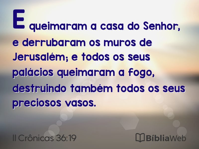 II Crônicas 36:19 em imagem para compartilhar
