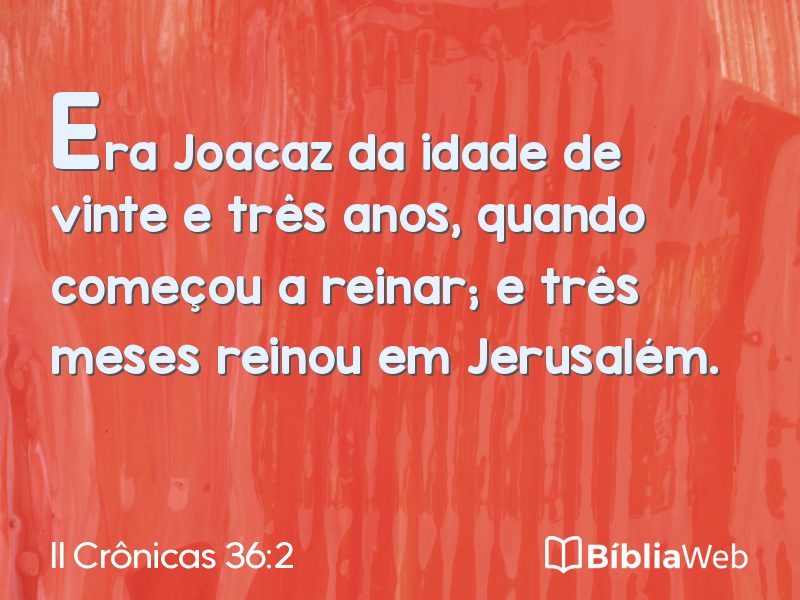 II Crônicas 36:2 em imagem para compartilhar