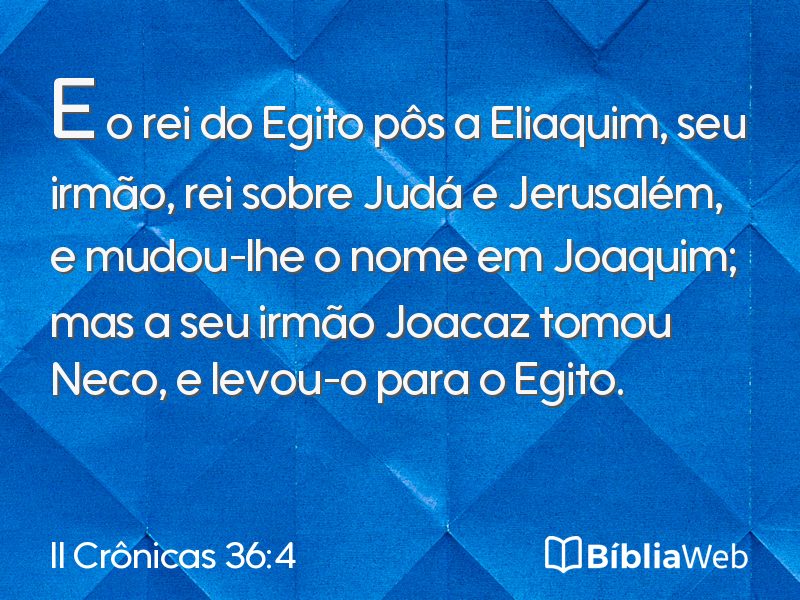 II Crônicas 36:4 em imagem para compartilhar