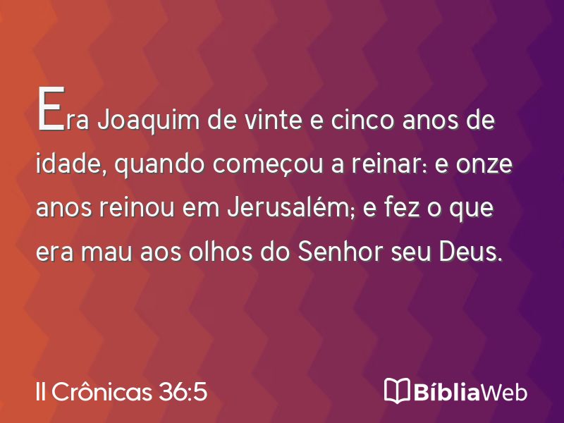 II Crônicas 36:5 em imagem para compartilhar