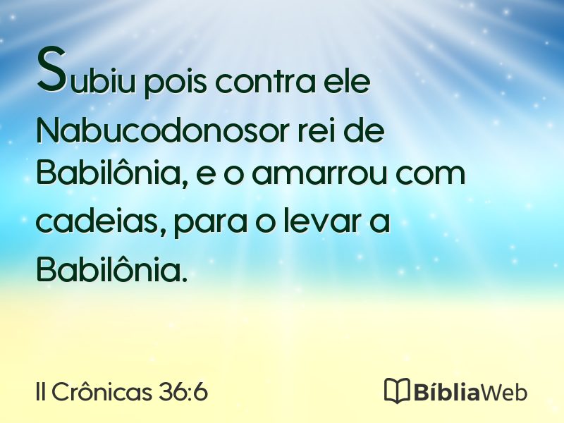 II Crônicas 36:6 em imagem para compartilhar