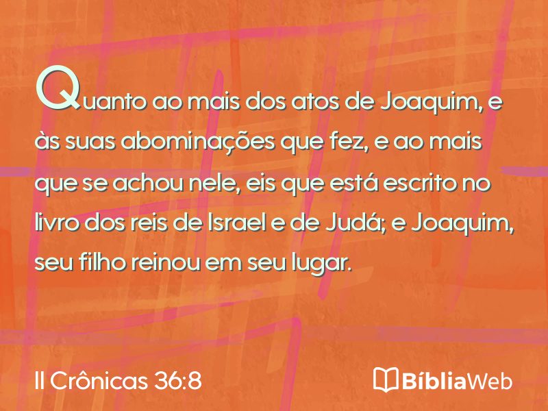 II Crônicas 36:8 em imagem para compartilhar