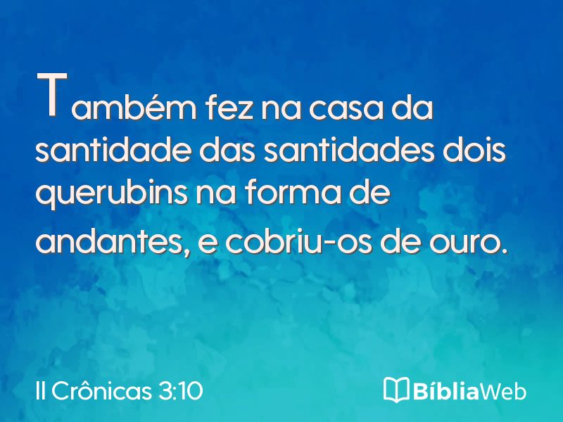 II Crônicas 3:10 em imagem para compartilhar
