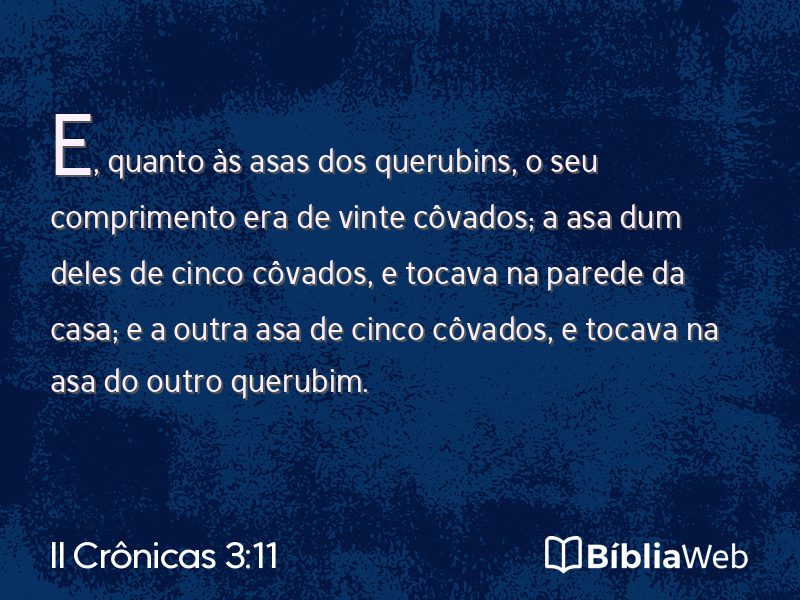II Crônicas 3:11 em imagem para compartilhar