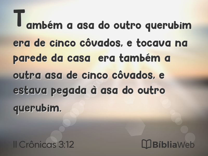 II Crônicas 3:12 em imagem para compartilhar