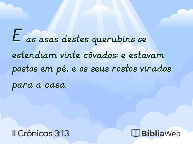 II Crônicas 3:13 em imagem para compartilhar