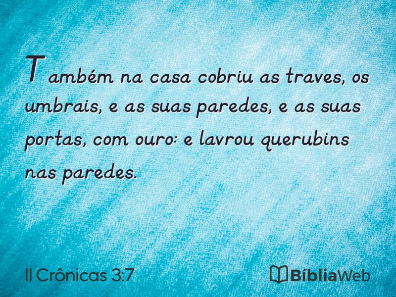 II Crônicas 3:7 em imagem para compartilhar