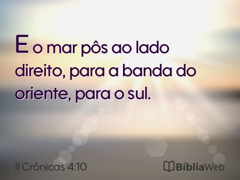 II Crônicas 4:10 em imagem para compartilhar