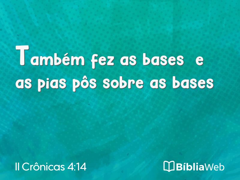 II Crônicas 4:14 em imagem para compartilhar
