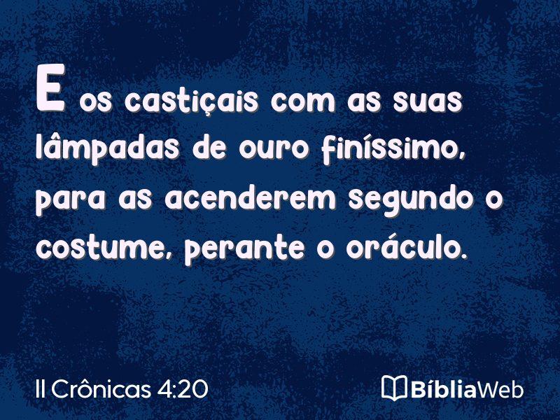 II Crônicas 4:20 em imagem para compartilhar