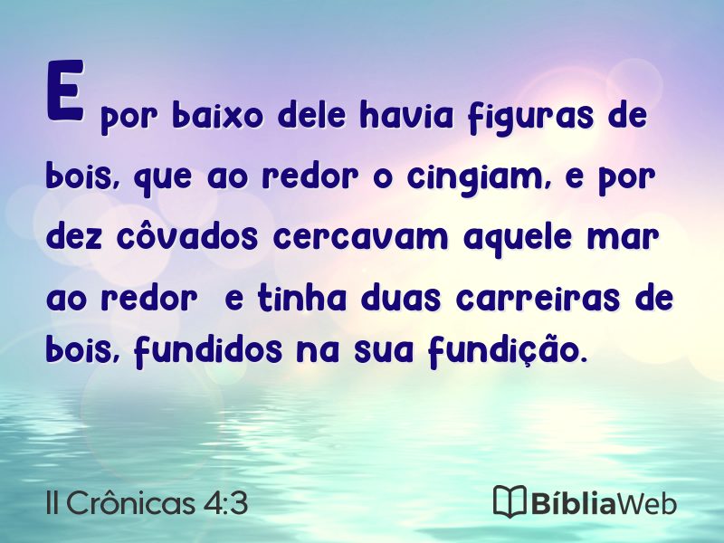 II Crônicas 4:3 em imagem para compartilhar