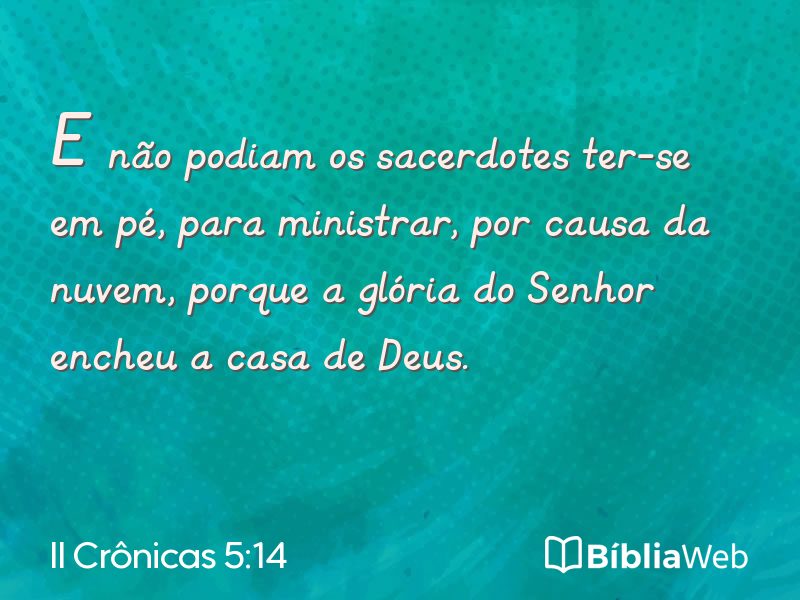 II Crônicas 5:14 em imagem para compartilhar