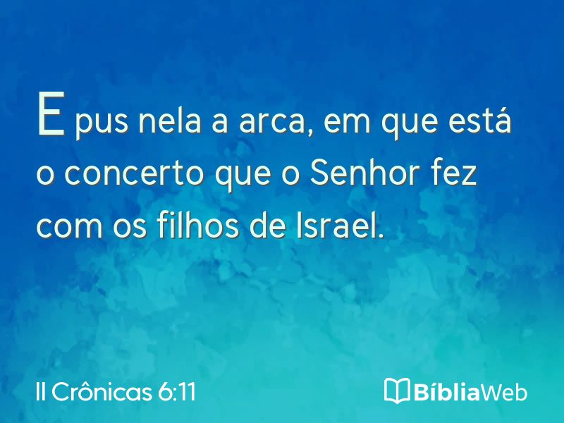 II Crônicas 6:11 em imagem para compartilhar