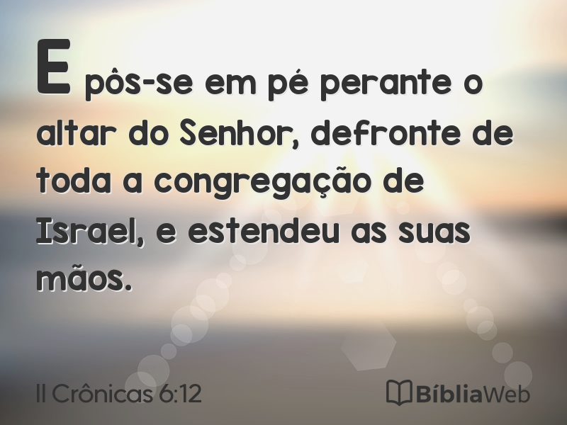II Crônicas 6:12 em imagem para compartilhar