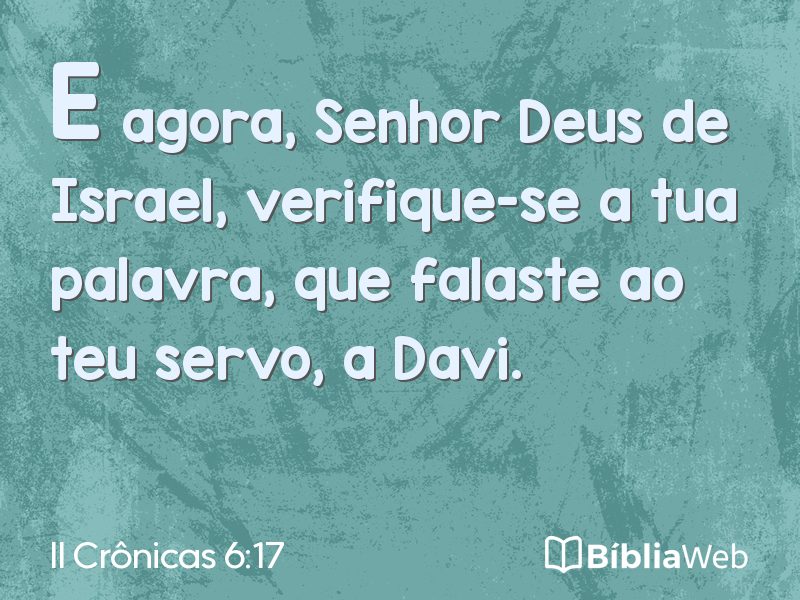 II Crônicas 6:17 em imagem para compartilhar