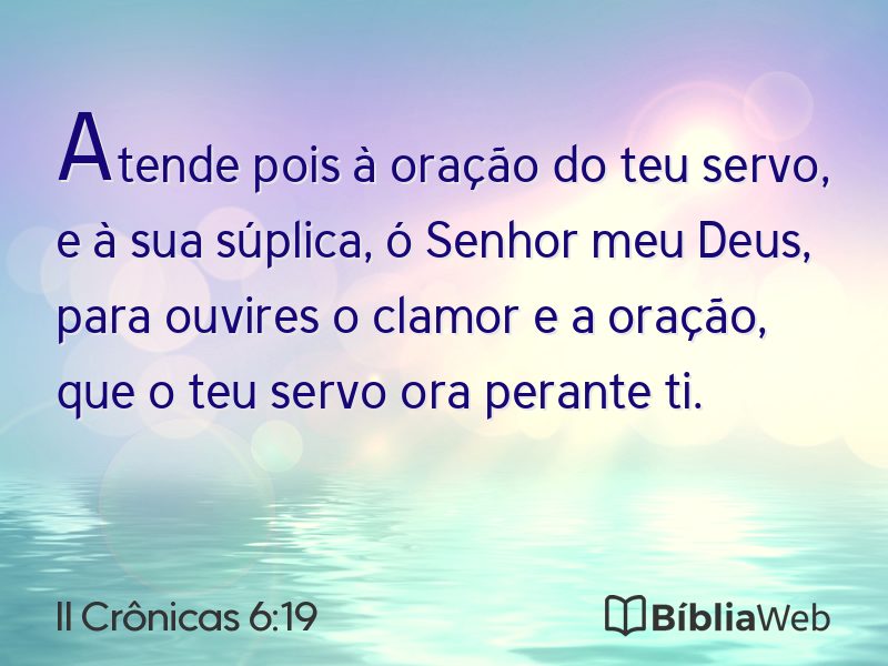 II Crônicas 6:19 em imagem para compartilhar