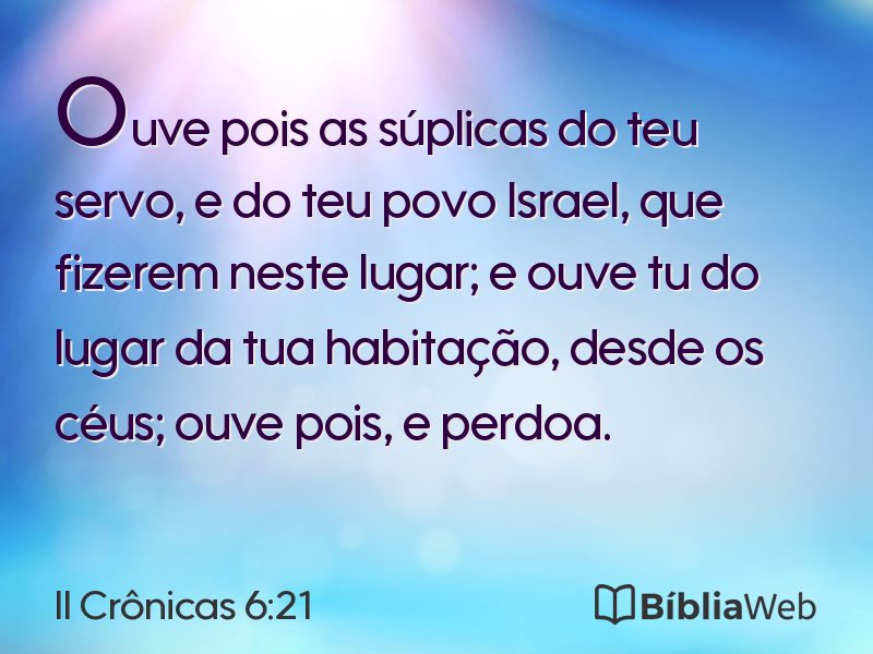 II Crônicas 6:21 em imagem para compartilhar