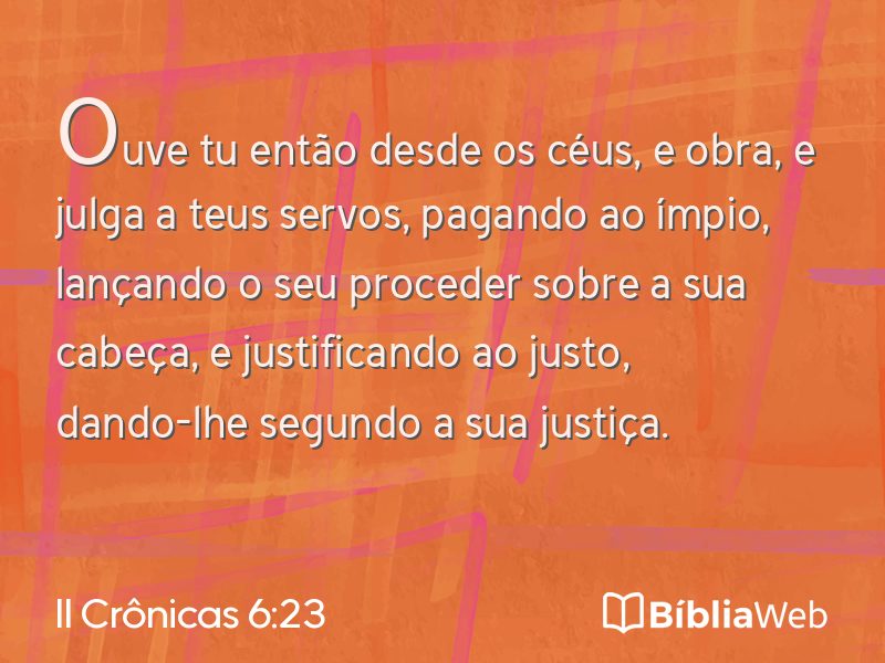 II Crônicas 6:23 em imagem para compartilhar