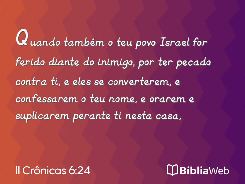 II Crônicas 6:24 em imagem para compartilhar