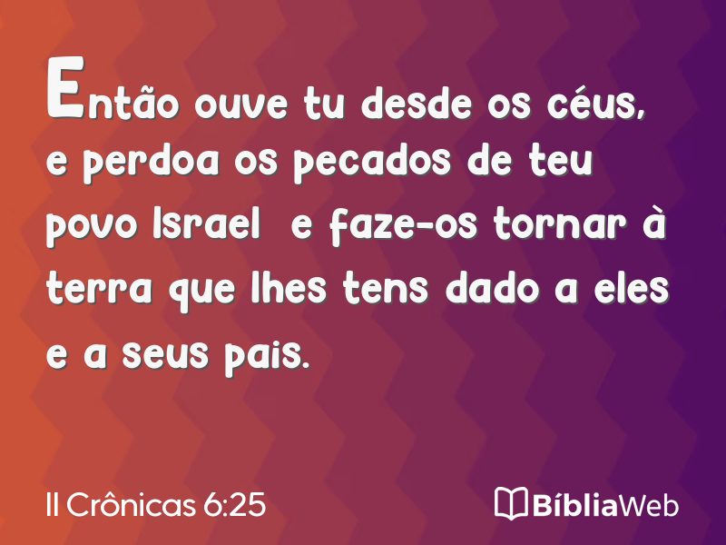 II Crônicas 6:25 em imagem para compartilhar